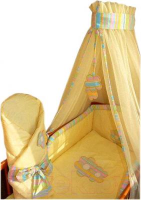 Комплект постельный для малышей Ankras Цветы 6 (желтый) - общий вид