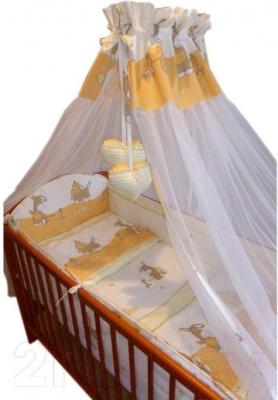 Комплект постельный для малышей Ankras Стандарт: Ослики 7 (бежевый) - общий вид