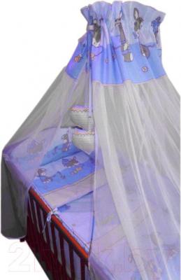 Комплект постельный для малышей Ankras Стандарт: Ослики 7 (голубой) - общий вид