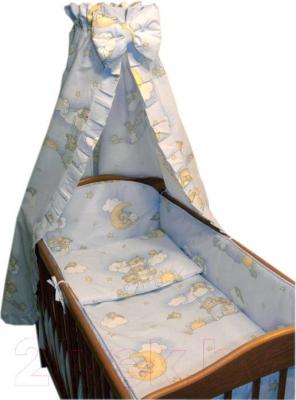 Комплект постельный для малышей Ankras Стандарт: Мишки на лестнице 7 (голубой) - общий вид