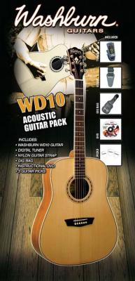 Акустическая гитара Washburn WD10PACK - комплектация