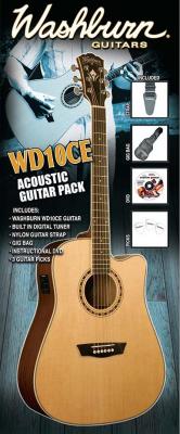 Электроакустическая гитара Washburn WD10CEPACK - комплектация