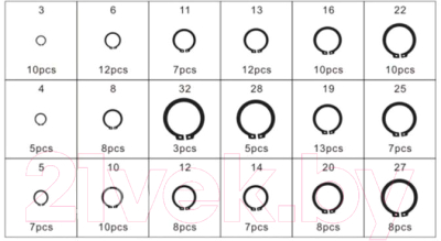 Изображение товара Набор стопорных колец Forsage F-816