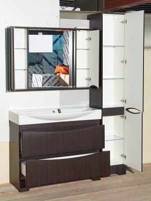 Шкаф с зеркалом для ванной Misty Элвис 105 / П-Элв-01105-052