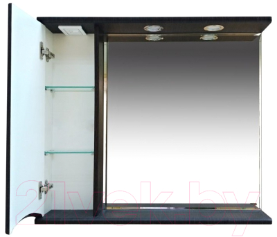 Шкаф с зеркалом для ванной Misty Элвис 85 / П-Элв-01085-052Л