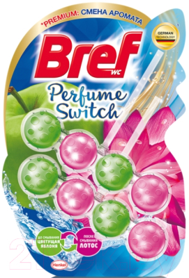Чистящее средство для унитаза Бреф Perfume Switch Цветущая Яблоня Лотос (2x50г)