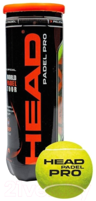 Набор мячей для падел-тенниса Head Padel Pro / 575813 (3шт, оранжевый)
