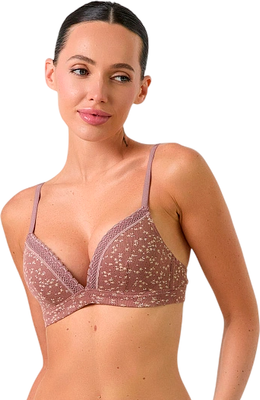 Бюстгальтер Mark Formelle 512503 (р.80B, цветочки на кофейно-розовом) -