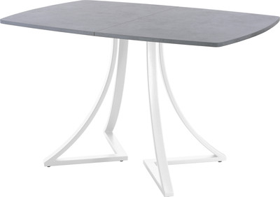 Обеденный стол AMC Elite / Е24(1100) D6 (белый/бетон чикаго светло-серый) - 