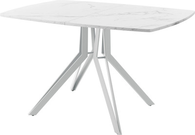 Обеденный стол AMC Elite / Е21(1100) D6 (серебро/мрамор кристалл) - 