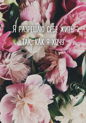 

Ежедневник, Я разрешаю себе жить так, как я хочу. Недатированный