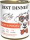 Влажный корм для собак Best Dinner Для щенков и взрослых собак Птица с картофелем (850г) -