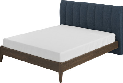 Двуспальная кровать Bravo Мебель Джали 140х200 (темный лазурный/дуб коньяк) - 