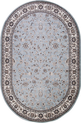 Ковер Merinos Valencia Deluxe d251-OVAL-L.BLUE-BROWN (1.5х2.3) - 