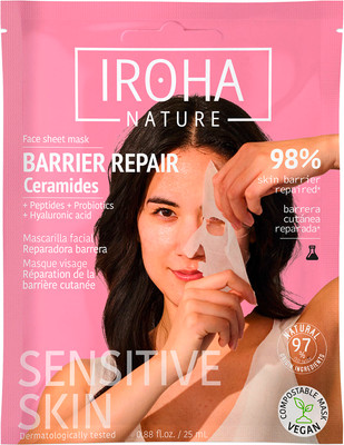 Маска для лица тканевая Iroha Nature Face Sheet Mask Barrier Repair - 