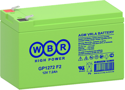Аккумуляторная батарея WBR GP1272 F2 28W 12V/7.2Ah - 