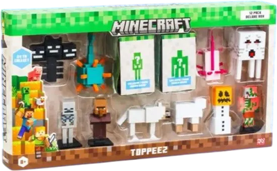 Набор фигурок коллекционных Minecraft Зелёный крипер и Эндермен / MC2080B (12шт) -