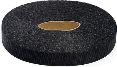 Нитепрошивная кромка No Brand Клеевая по долевой 20мм  (100м, черный) -