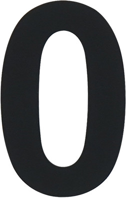 

Цифра дверная, Luxe 0 50мм самоклеющаяся