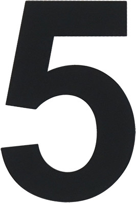

Цифра дверная, Luxe 5 50мм самоклеющаяся