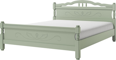 Полуторная кровать Bravo Мебель Карина-5 140х200 (зеленый самшит) -
