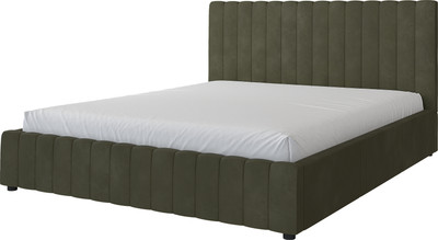 Двуспальная кровать Bravo Мебель Нельсон 160х200 без ПМ стандарт 1 вариант (тростниковый, полоса) - 