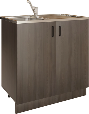 Шкаф под мойку No Brand 80 ЛДСП / 535090 (шимо/ясень темный) -