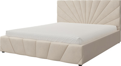 Двуспальная кровать Bravo Мебель Нельсон 140х200 без ПМ стандарт 9 вариант (карамель, лучи) -