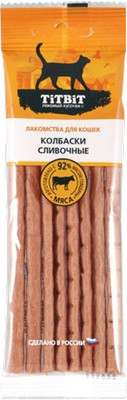 Лакомство для кошек TiTBiT Золотая коллекция. Колбаски Сливочные / 5309 (30г) -