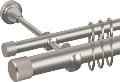 Карниз для штор АС ФОРОС Grace D25Г/16Г + заглушка Закругленная (3м, сатин) - 