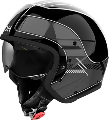 Мотошлем Airoh J110 Raster J1R99-M (M, темно-серый глянец) - 