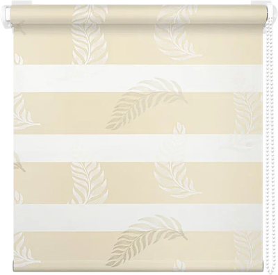 Рулонная штора АС МАРТ Перья 50x200 (бежевый) -