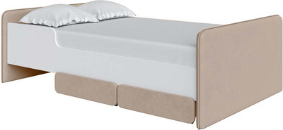 Односпальная кровать Proson Mika 80x180 (белый/Manhattan крем-брюле) -