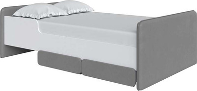 Односпальная кровать Proson Mika 90x190 (белый/Manhattan стальной) - 