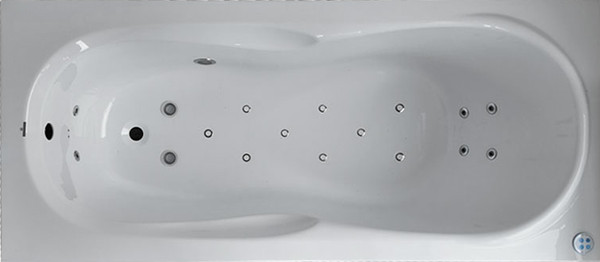 Купить Ванна акриловая Whirlpool LB17075-HACM Hydro+Aero+Chromo в Слуцке