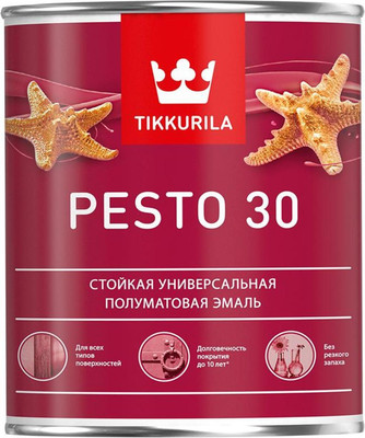 Краска Tikkurila Pesto 30 А (900мл, полуматовый) - 