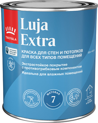 Краска Tikkivala Luja Extra A (900мл, матовый) - 