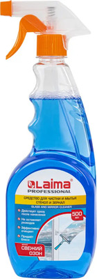 Средство для мытья стекол Laima Professional. Свежий озон / 601609 (500мл) - 