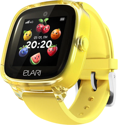 Умные часы детские Elari KidPhone 4G Fresh / KP-4G-F-Y (желтый) - 
