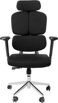 Кресло геймерское Jiqiao R6001-ПЧ (черный/черный) -