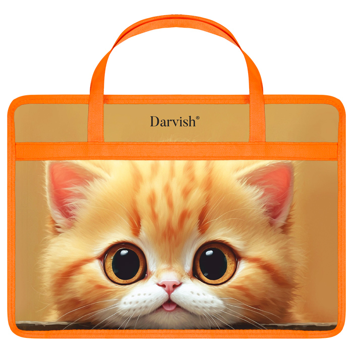 Папка-портфель Darvish Рыжий котенок / DV-14113-15