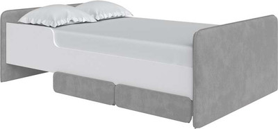 Односпальная кровать Proson Mika 80x190 (белый/Selfie серебристый) -