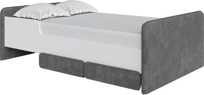 Односпальная кровать Proson Mika 80x180 (белый/Selfie серый) -