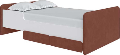 Односпальная кровать Proson Mika 80x180 (белый/Selfie древесная роза) -