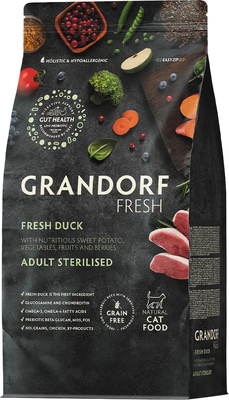 

Сухой корм для кошек, Adult Sterilised Fresh Duck&Sweet Potato