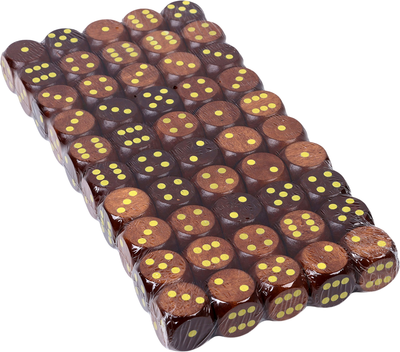 Набор кубиков для настольной игры Sima-Land 10502141 (50шт, коричневый) - 