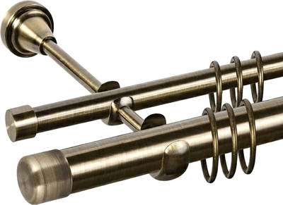 

Карниз для штор, Grace D25Г/16Г составной + заглушка Закругленная