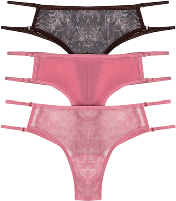 Комплект женских трусов Mark Formelle 412438-3 (р.98, веточки на розовом) - 