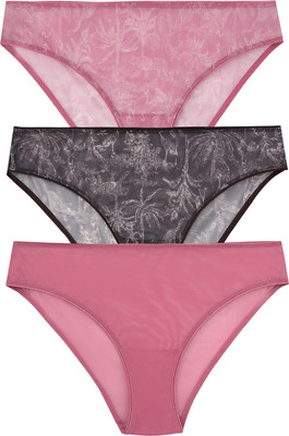 Комплект женских трусов Mark Formelle 412451-3 (р.90, веточки на коричневом) - 