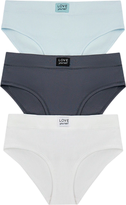 Комплект женских трусов Mark Formelle 412491-3 (р.102, графит/декор) - 